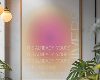 To już Twoje Dopamine Dekoracja Nad Łóżkiem Sztuka i Wystrój Mieszkania - Eklektyczna Sztuka Ścienna, Preppy Sztuka Ścienna, Nastrojowa Sztuka Ścienna i Prezent Dla Niej