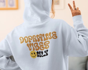 Bluza z kapturem „Dopamine Vibes Only” w dużym rozmiarze, unisex, z grubej mieszanki