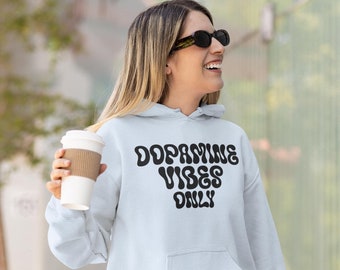 Bluza z kapturem Dopamine Vibes Only – unisexowa bluza z nadrukiem Heavy Blend