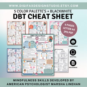Borderline BPD Wachstum Mindset Fähigkeiten Sheet für Ergotherapie, Mentale Gesundheit Therapie-Werkzeuge und Ressourcen für emotionale Regulierung