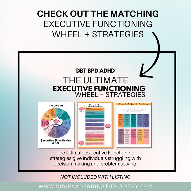 Decision Making Template Executive Function Worksheets for ADHD Task ...