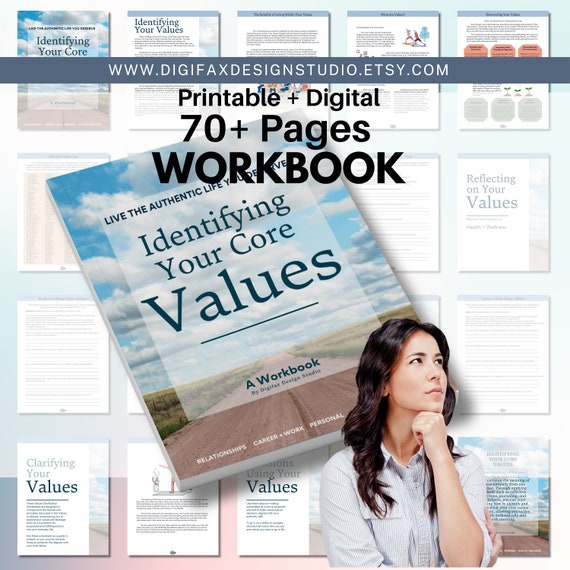 Cognitive Distortions CBT Workbook Core Values Worksheets Psychotherapy DBT Goal Setting Therapy Workbook