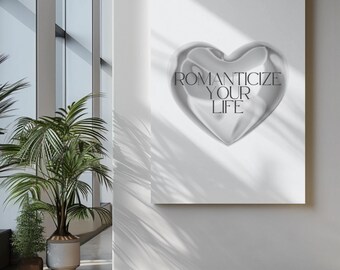 Romantyzuj swoje życie – plakat: Metalowe serce, sztuka Y2K