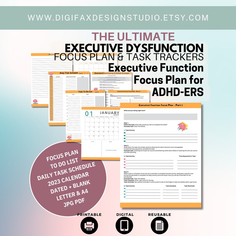 Decision Making Template Executive Function Worksheets for ADHD Task ...