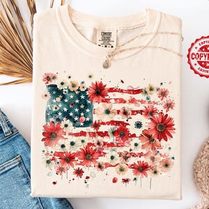 American Flag Shirt, 4th of July Shirt, Comfort Colors® Independence Day Shirt, Patriotic Gift