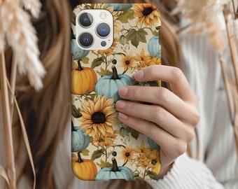 Pumpkin Sunflower Fall Phone Case Autumn iPhone Pixel Samsung Cover