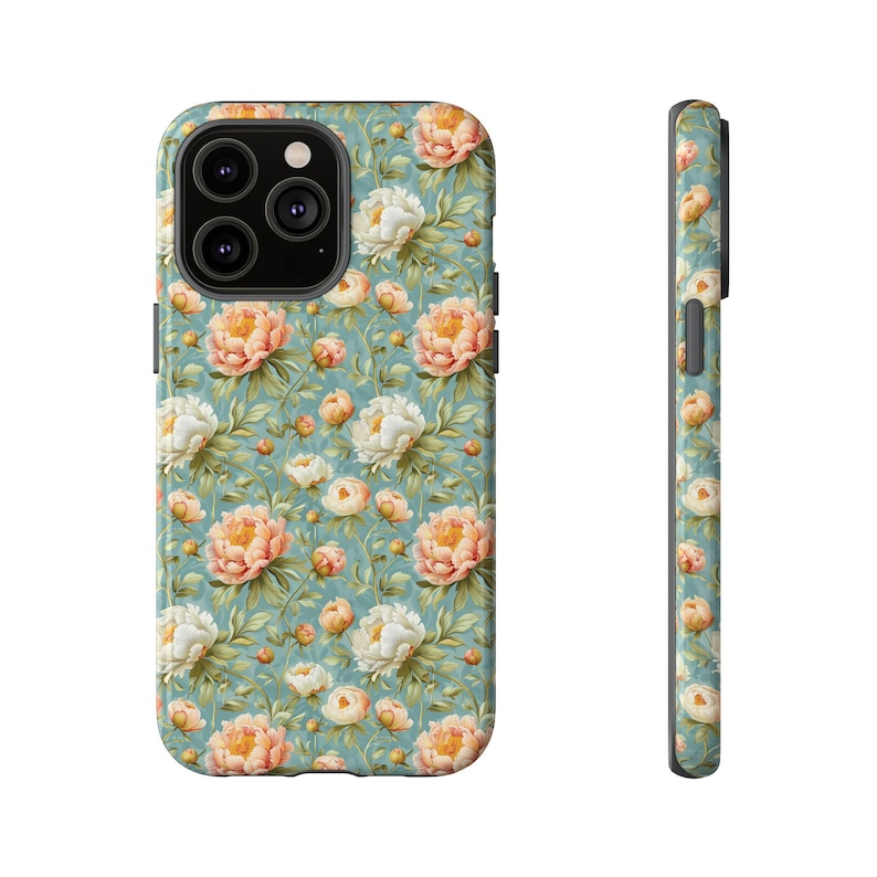 Peonies Floral Phone Case | Flower Lover Gift | Cottagecore Phone Tough Case| iPhone | Pixel | Samsung | Mothers Day Gift