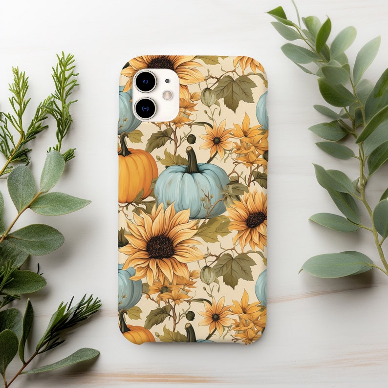 Pumpkin Sunflower Fall Phone Case Autumn iPhone Pixel Samsung Cover image 8