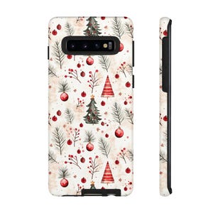 Vintage Christmas Tree and Berry Phone Case | iPhone 13 14 15 Pro | Pixel | Samsung | Christmas Gift Ideas | Stocking Stuffer