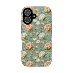 Peonies Floral Phone Case | Flower Lover Gift | Cottagecore Phone Tough Case| iPhone | Pixel | Samsung | Mothers Day Gift