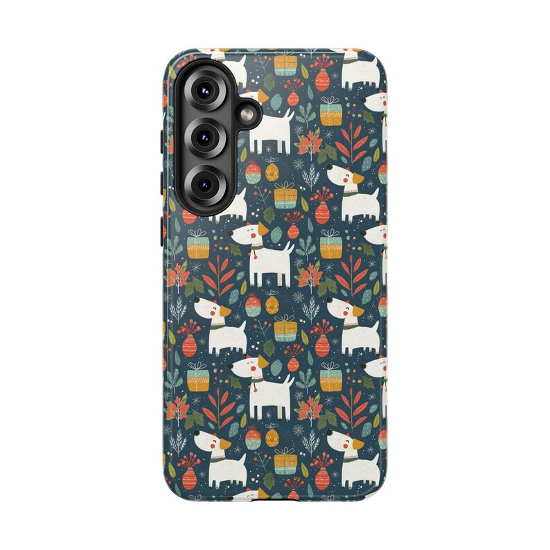 Christmas Dog Phone Case | Cute Dog Holiday Phone Case | iPhone 16 15 14 | Pixel | Samsung | Dog Lover Christmas Gift | Dog Gift