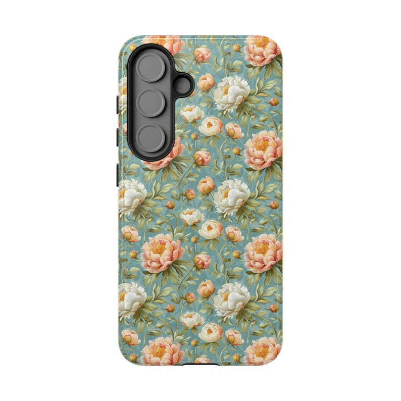 Peonies Floral Phone Case | Flower Lover Gift | Cottagecore Phone Tough Case| iPhone | Pixel | Samsung | Mothers Day Gift