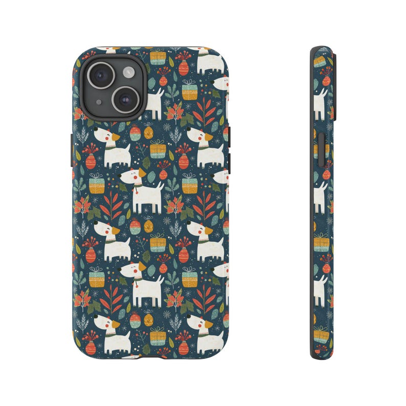 Christmas Dog Phone Case | Cute Dog Holiday Phone Case | iPhone 17 Pro Max | Pixel | Samsung | Dog Lover Christmas Gift image 7