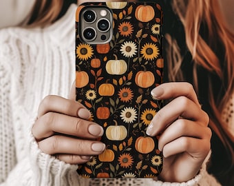 Fall Floral Pumpkin Sunflower Phone Case: iPhone, Samsung, Google