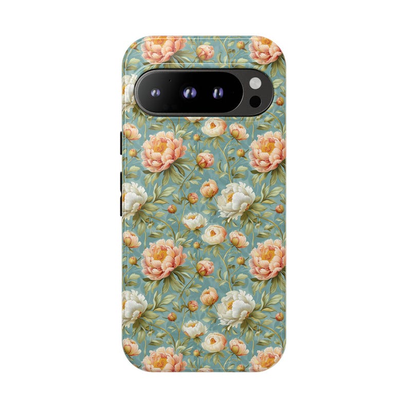 Peonies Floral Phone Case | Flower Lover Gift | Cottagecore Phone Tough Case| iPhone | Pixel | Samsung | Mothers Day Gift
