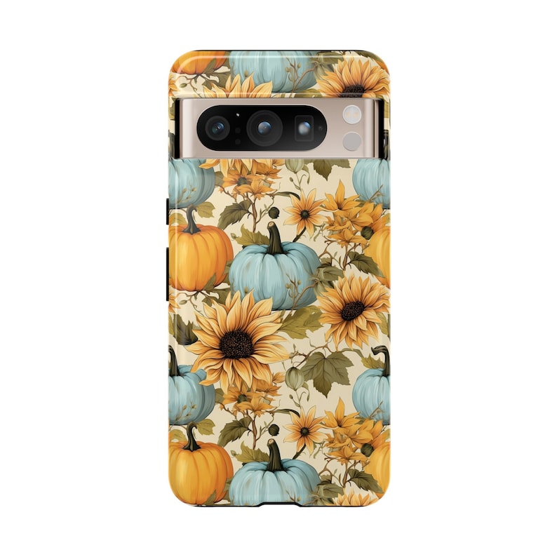 Pumpkin Sunflower Fall Phone Case Autumn iPhone Pixel Samsung Cover image 6
