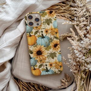 pumpkin and sunflower phone case fall