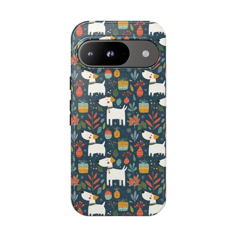 Christmas Dog Phone Case | Cute Dog Holiday Phone Case | iPhone 16 15 14 | Pixel | Samsung | Dog Lover Christmas Gift | Dog Gift
