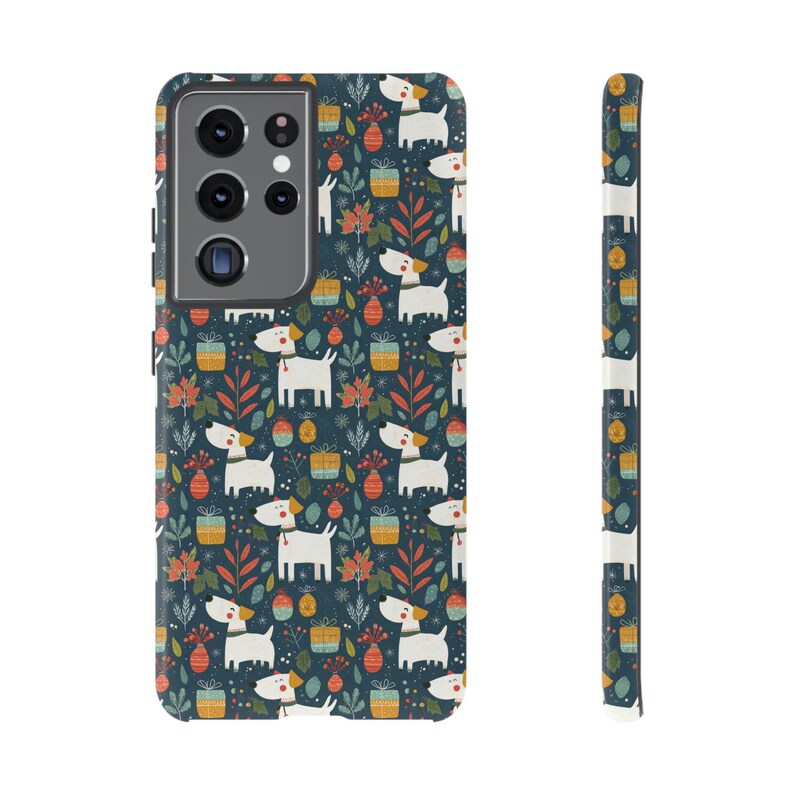 Christmas Dog Phone Case | Cute Dog Holiday Phone Case | iPhone 16 15 14 | Pixel | Samsung | Dog Lover Christmas Gift | Dog Gift