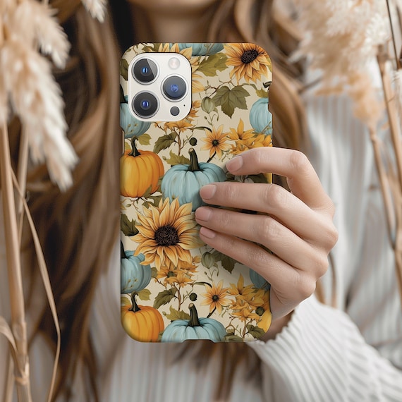 Pumpkin Sunflower Fall Phone Case Autumn iPhone Pixel Samsung Cover