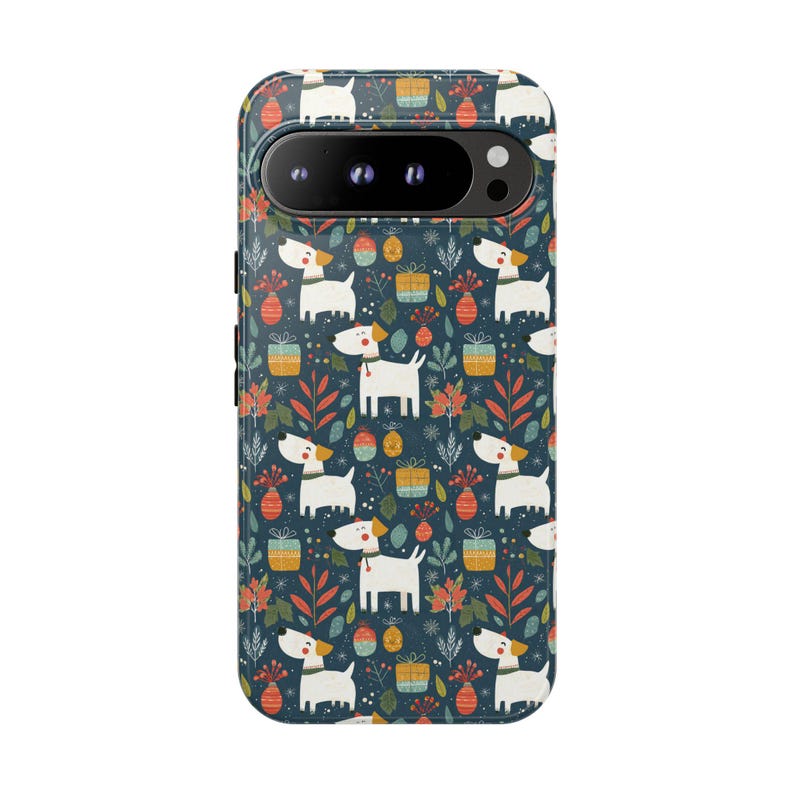 Christmas Dog Phone Case | Cute Dog Holiday Phone Case | iPhone 16 15 14 | Pixel | Samsung | Dog Lover Christmas Gift | Dog Gift
