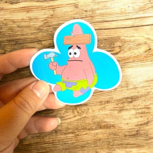 Patrick Star (Spongebob Squarepants) - 3&quot;-5&quot; Waterproof Vinyl Sticker