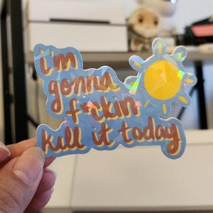 Holographic Series - Words of Affirmation - 3&quot;-5&quot; Waterproof Vinyl Sticker