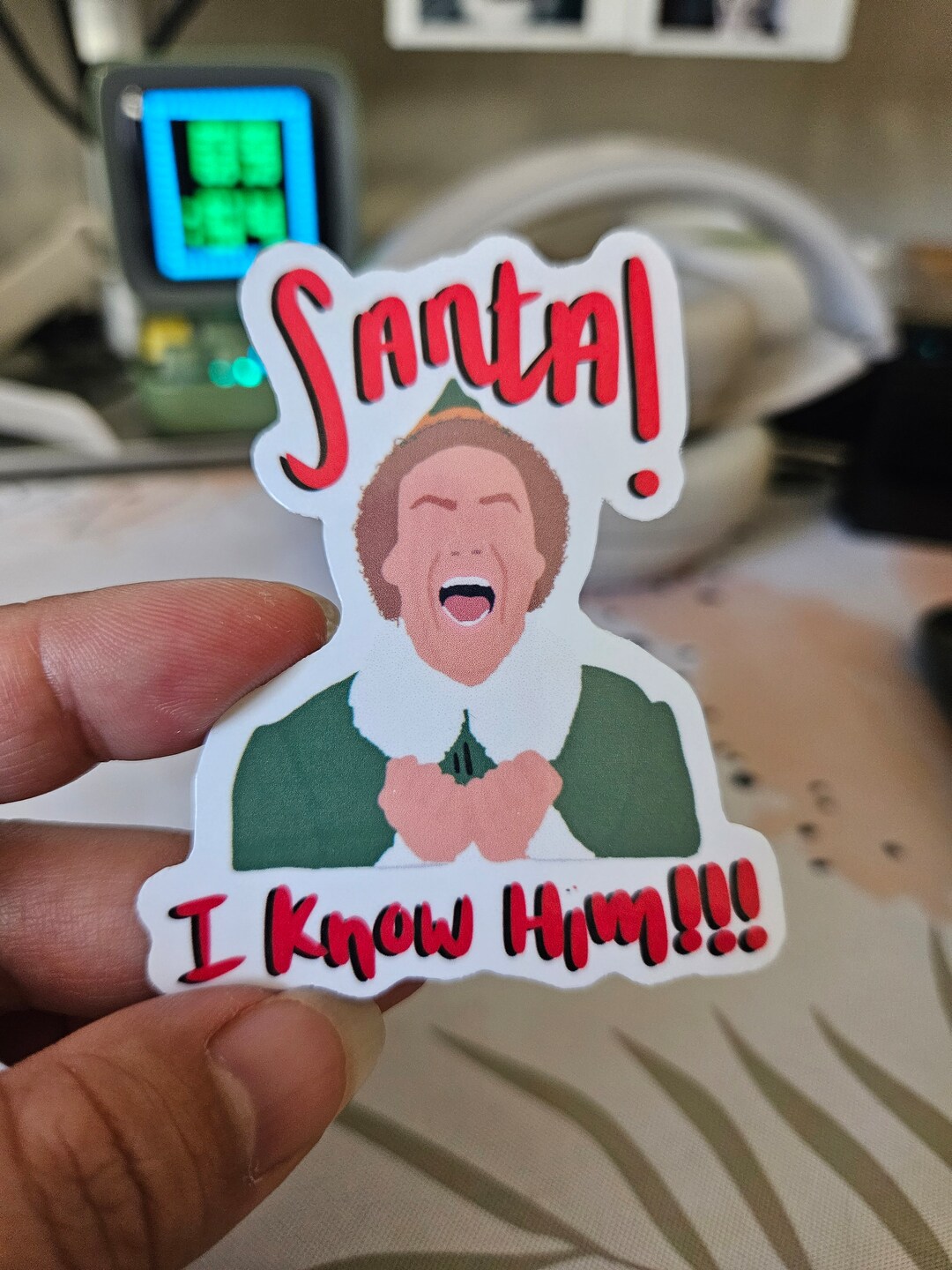 Buddy the Elf - Santa! I Know Him! (elf) - 3"-5" Waterproof Vinyl ...