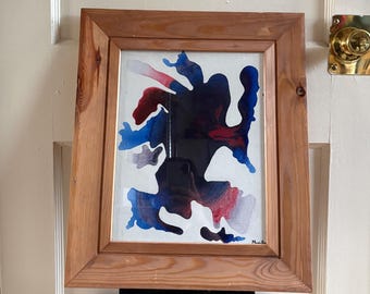 Pintura original de Murillo, "Sasquatch Run" (2022), 11x14", acrílico sobre lienzo, firmada.