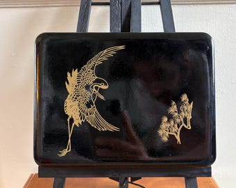 Vintage 1960's Japanese Lacquer and Gold Box