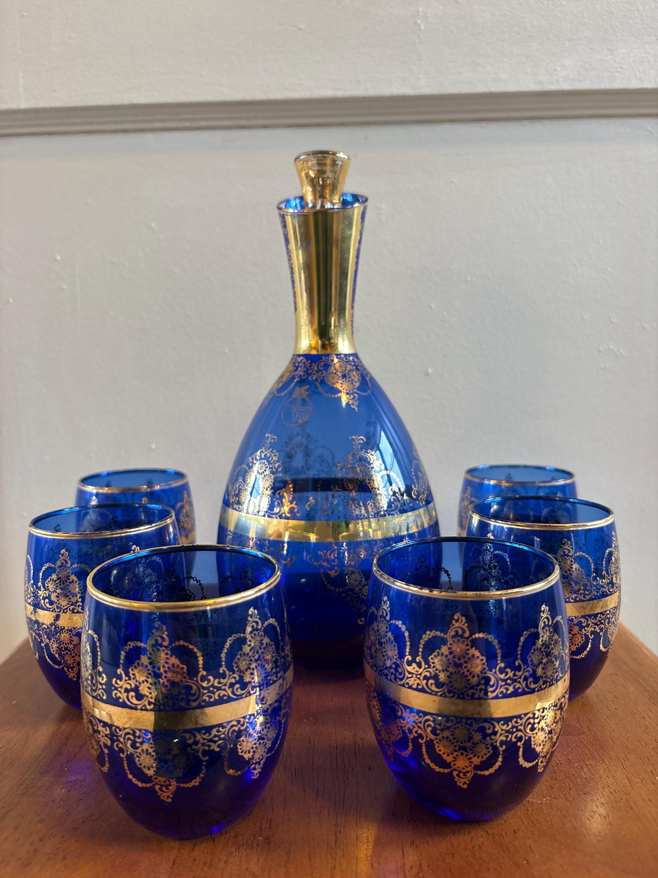 MURANO GLASS ムラノ ブルー ライオン モチーフ 装飾 デカンタ MURANO GLASS ムラノ ブルー ライオン モチーフ 装飾 デカンタ MURANO