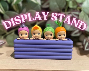 Cute Sonny Angel Hippers Compatible 4 Figurine Bubble Display Stand Unit For Desktops Shelves Home Decor Bedrooms Office 3D Printed