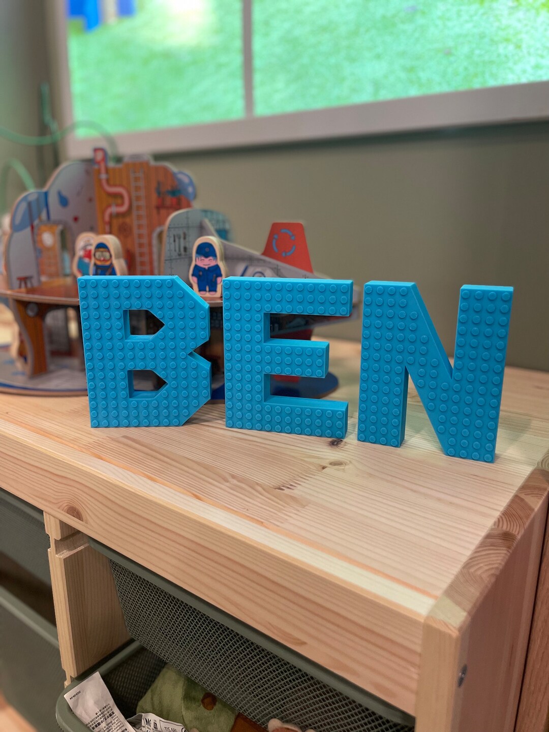 Custom LARGE Brick Style Kids Letter, Wall Mountable Kids Room Sign ...