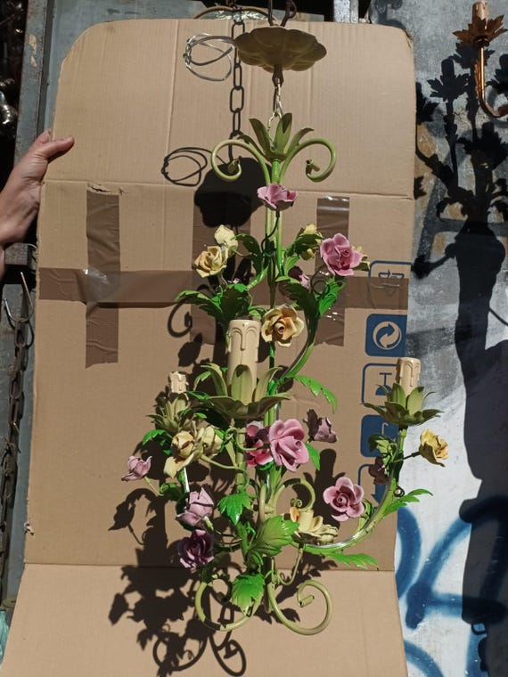 アンティークの花柄シャンデリア！！ - Etsy 日本