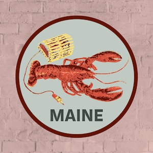 Maine Lobster 3.5x3.5in Vinyl Sticker