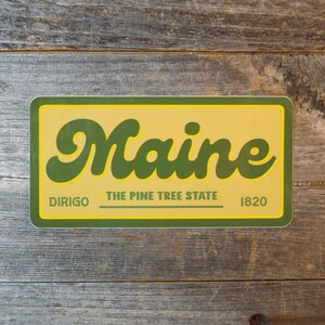 Adesivo in vinile dello stato del Maine The Pine Tree