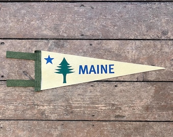 Maine 1901 Bicentennial Flag Pennant
