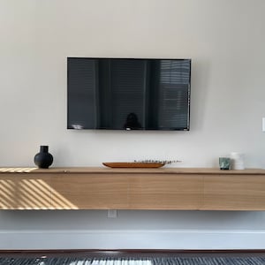 White Oak Floating Media Console