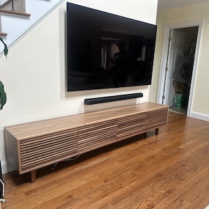 Slat Door Media Console