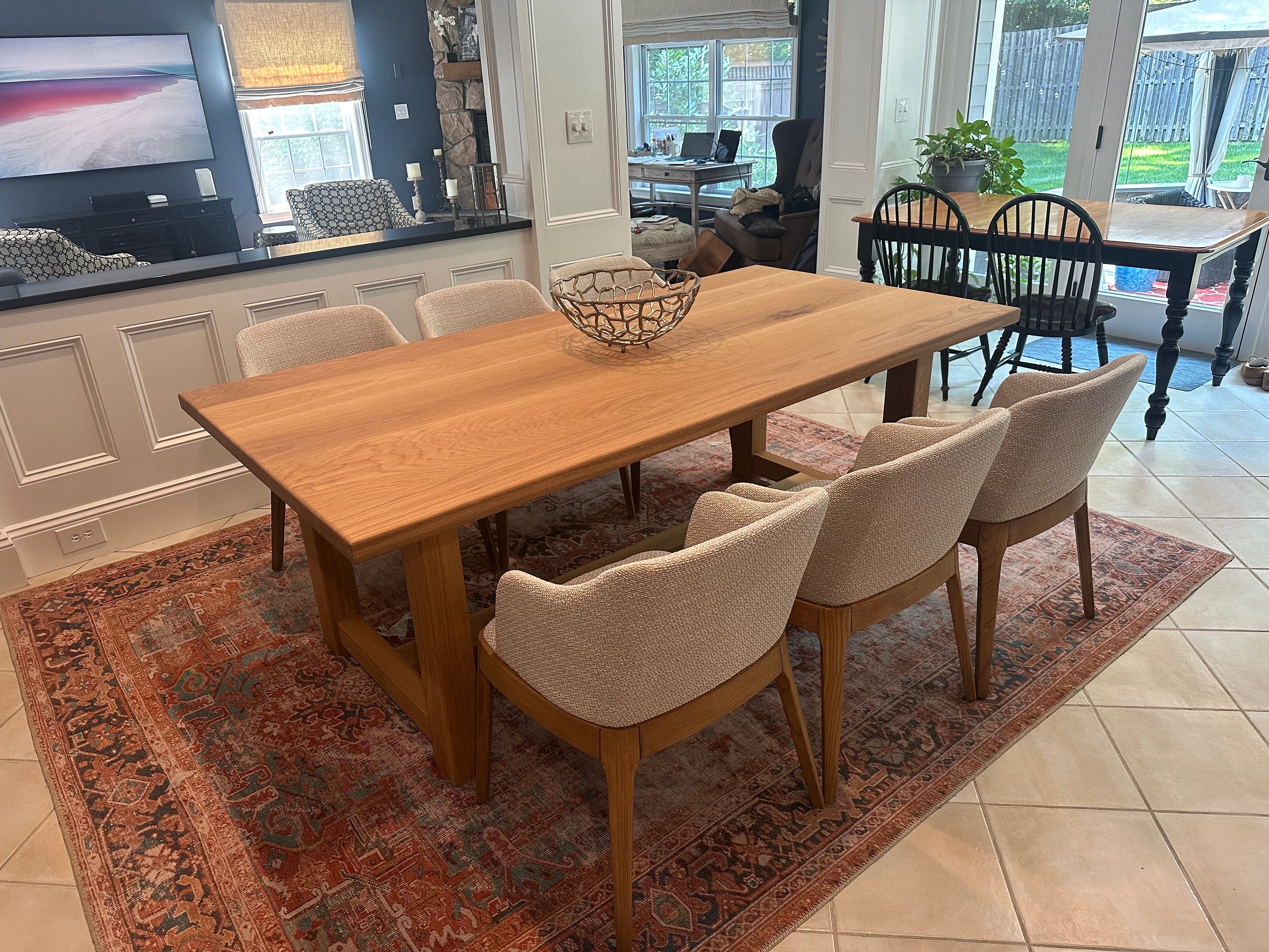 White Oak Dining Table - Etsy