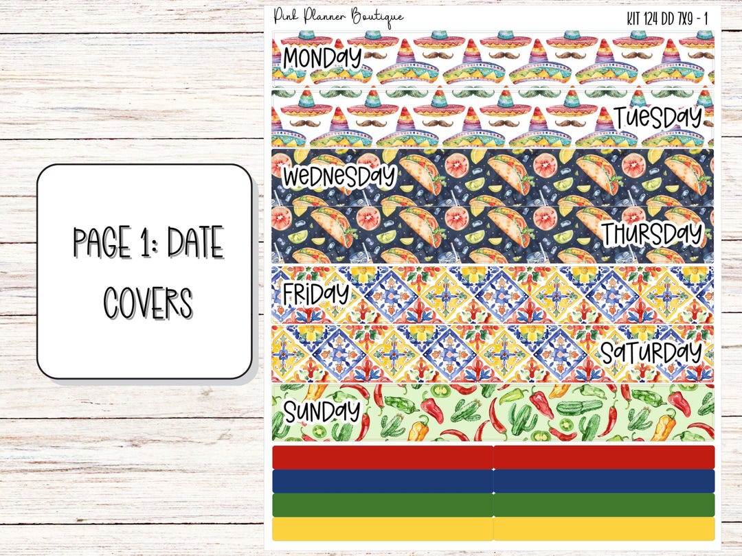 Daily Duo Dashboard Kit 124 | Erin Condren 7X9 Planner Sticker Kit - Etsy