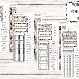 May include: Four sheets of planner stickers featuring a floral and plaid pattern with the text November. Each sheet includes headers, checklists, and labels for tasks like To Do, Work, To Buy, Important, Projects, Birthdays, Events, Memories, Books, Goals, Habits, and Bills.