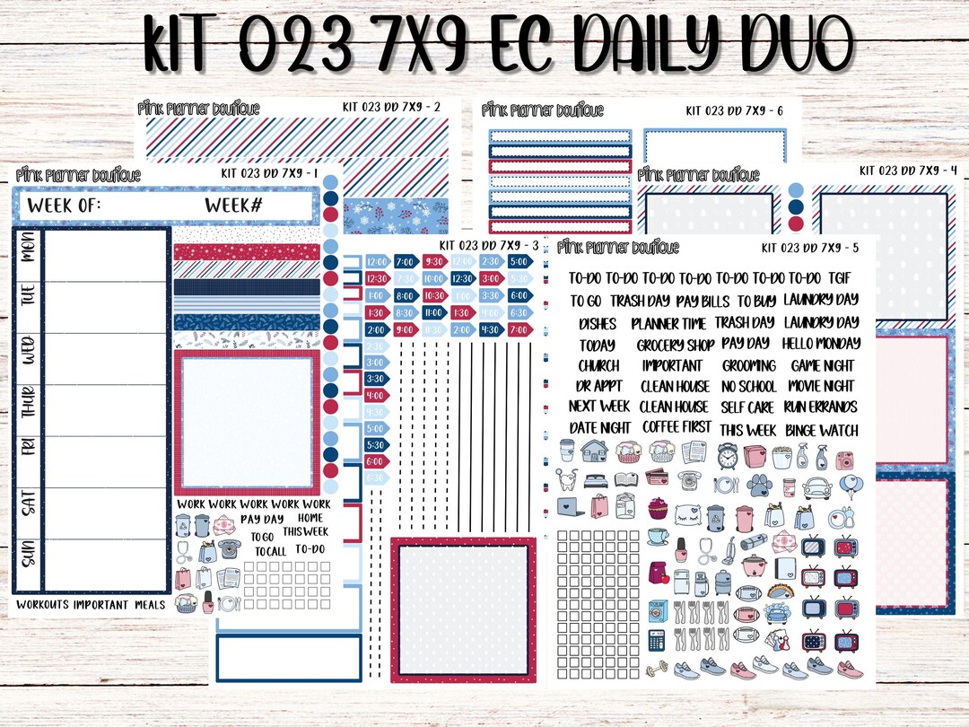KIT 023 Erin Condren 7x9 Daily Duo Kit - Etsy