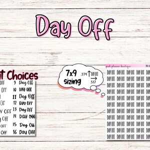 DAY OFF Scripts 7x9 Sized