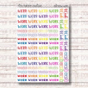 Work Planner Stickers