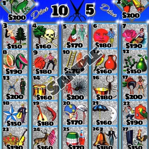 Loteria Board Azul Duos