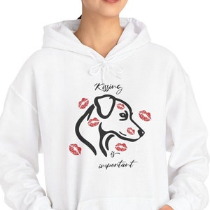 Kissing is Important Hooded Sweatshirt Dog Mom Gift for Dog Lover Gift Hoodie Sweatshirt Dog Momma Gift Birthday Dog Apparel Gift Pullover