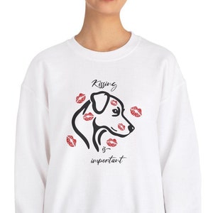 Dog Mom Sweatshirt: Kissing Is Important, Dog Lover Gift