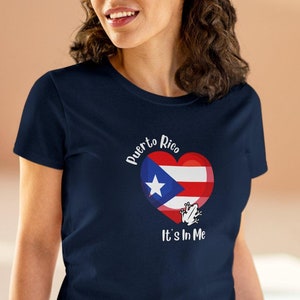 Puerto Rico Flag Heart Women&#39;s Tee: Boricua Pride Gift