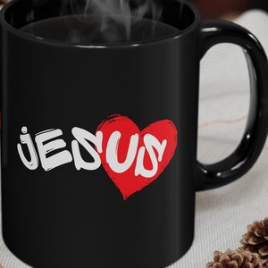 Jesus Loves Us-koffiemok - christelijk cadeau, beker religieus